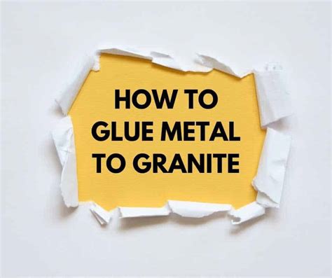 glue metal to granite